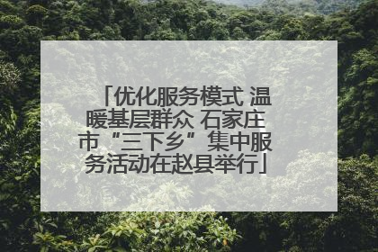 优化服务模式 温暖基层群众 石家庄市“三下乡”集中服务活动在赵县举行