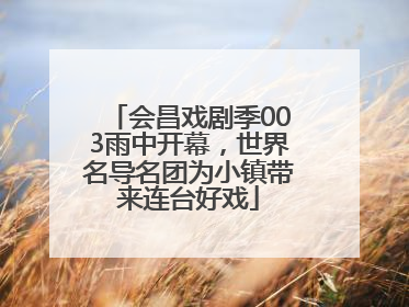 会昌戏剧季003雨中开幕，世界名导名团为小镇带来连台好戏