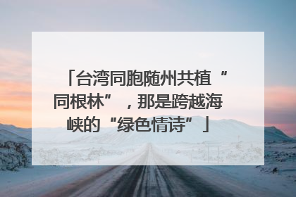 台湾同胞随州共植“同根林”，那是跨越海峡的“绿色情诗”