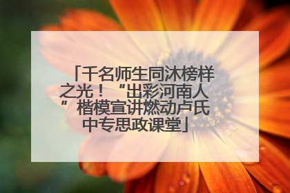 千名师生同沐榜样之光！“出彩河南人”楷模宣讲燃动卢氏中专思政课堂