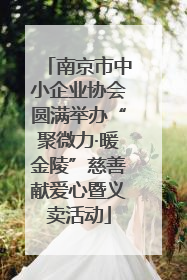南京市中小企业协会圆满举办“聚微力·暖金陵”慈善献爱心暨义卖活动