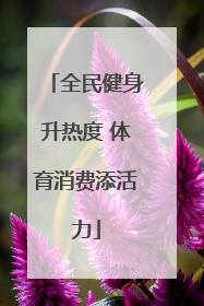 全民健身升热度 体育消费添活力