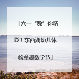 六一“数”你精彩！东西湖幼儿体验童趣数学节