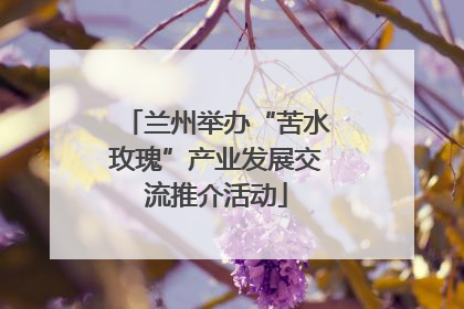 兰州举办“苦水玫瑰”产业发展交流推介活动
