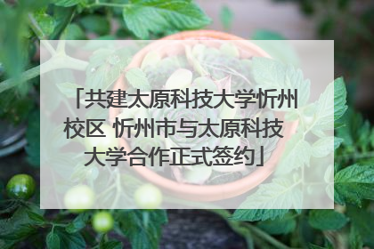 共建太原科技大学忻州校区 忻州市与太原科技大学合作正式签约