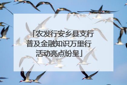 农发行安乡县支行普及金融知识万里行活动亮点纷呈
