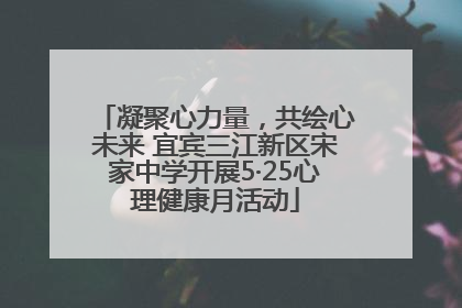 凝聚心力量，共绘心未来 宜宾三江新区宋家中学开展5·25心理健康月活动