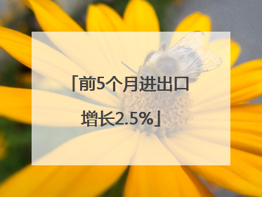 前5个月进出口增长2.5%