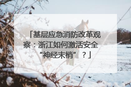 基层应急消防改革观察：浙江如何激活安全“神经末梢”？
