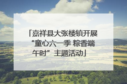 嘉祥县大张楼镇开展“童心六一季 粽香端午时”主题活动