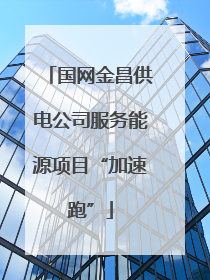 国网金昌供电公司服务能源项目“加速跑”