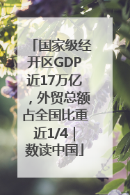 国家级经开区GDP近17万亿，外贸总额占全国比重近1/4｜数读中国