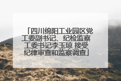 四川绵阳工业园区党工委副书记、纪检监察工委书记李玉琼 接受纪律审查和监察调查
