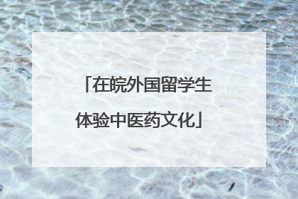 在皖外国留学生体验中医药文化