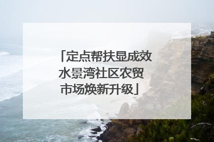 定点帮扶显成效 水景湾社区农贸市场焕新升级