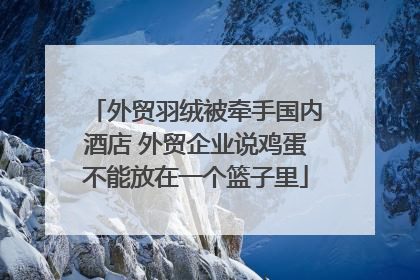 外贸羽绒被牵手国内酒店 外贸企业说鸡蛋不能放在一个篮子里
