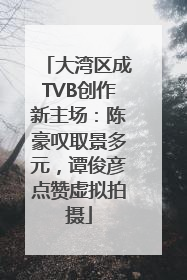 大湾区成TVB创作新主场：陈豪叹取景多元，谭俊彦点赞虚拟拍摄