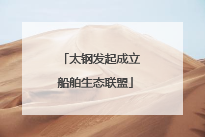 太钢发起成立船舶生态联盟