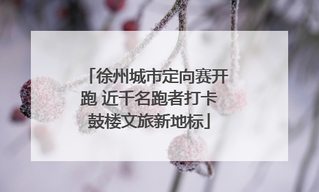 徐州城市定向赛开跑 近千名跑者打卡鼓楼文旅新地标