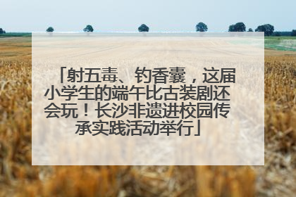 射五毒、钓香囊，这届小学生的端午比古装剧还会玩！长沙非遗进校园传承实践活动举行
