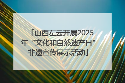 山西左云开展2025年“文化和自然遗产日”非遗宣传展示活动
