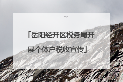 岳阳经开区税务局开展个体户税收宣传