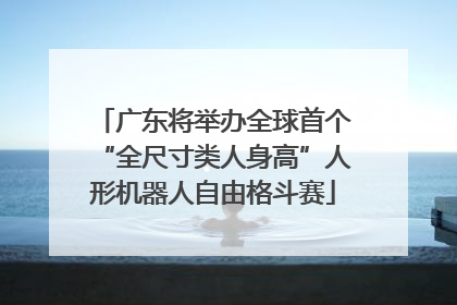 广东将举办全球首个“全尺寸类人身高”人形机器人自由格斗赛