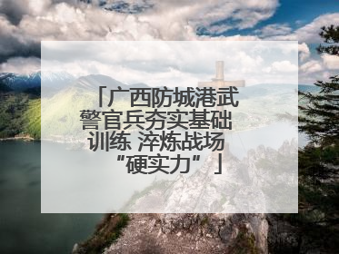 广西防城港武警官兵夯实基础训练 淬炼战场“硬实力”