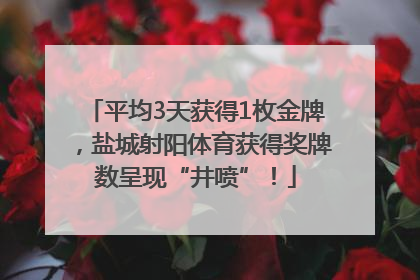 平均3天获得1枚金牌，盐城射阳体育获得奖牌数呈现“井喷”！