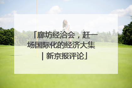 廊坊经洽会，赶一场国际化的经济大集｜新京报评论