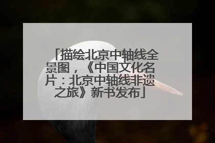 描绘北京中轴线全景图，《中国文化名片：北京中轴线非遗之旅》新书发布