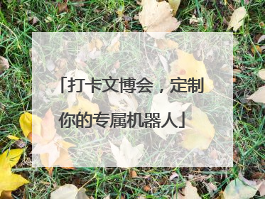 打卡文博会，定制你的专属机器人