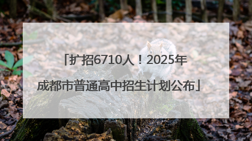 扩招6710人！2025年成都市普通高中招生计划公布