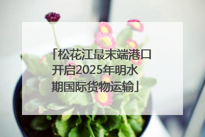 松花江最末端港口开启2025年明水期国际货物运输