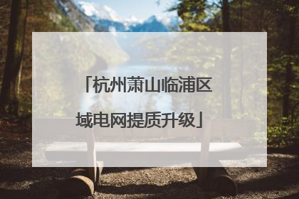 杭州萧山临浦区域电网提质升级