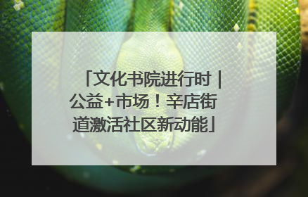 文化书院进行时｜公益+市场！辛店街道激活社区新动能