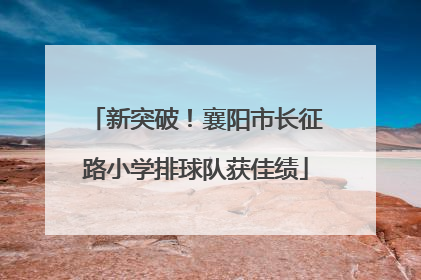 新突破！襄阳市长征路小学排球队获佳绩