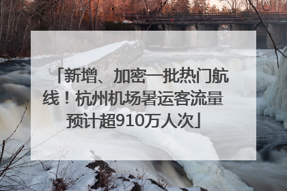 新增、加密一批热门航线！杭州机场暑运客流量预计超910万人次