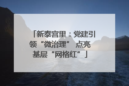 新泰宫里：党建引领“微治理” 点亮基层“网格红”