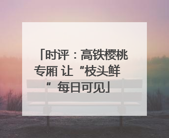 时评：高铁樱桃专厢 让“枝头鲜”每日可见