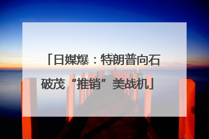 日媒爆：特朗普向石破茂“推销”美战机