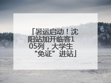 暑运启动！沈阳站加开临客105列，大学生“免证”进站
