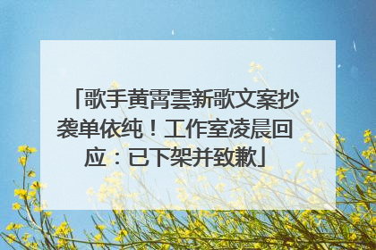 歌手黄霄雲新歌文案抄袭单依纯！工作室凌晨回应：已下架并致歉