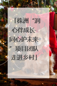 株洲“润心伴成长·同心护未来”项目团队走进乡村