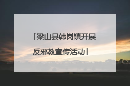 梁山县韩岗镇开展反邪教宣传活动