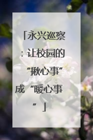 永兴巡察：让校园的“揪心事”成“暖心事”