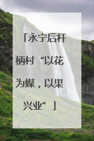 永宁后杆柄村“以花为媒，以果兴业”