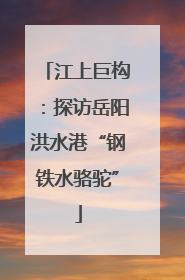 江上巨构：探访岳阳洪水港“钢铁水骆驼”