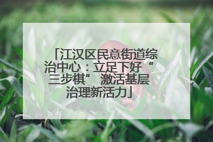 江汉区民意街道综治中心：立足下好“三步棋” 激活基层治理新活力