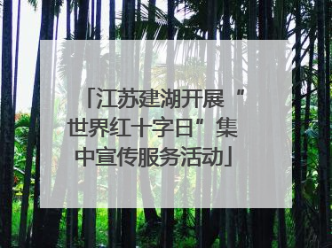 江苏建湖开展“世界红十字日”集中宣传服务活动